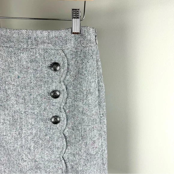NWT Talbots Herringbone Scallop Skirt - Picture 3 of 6